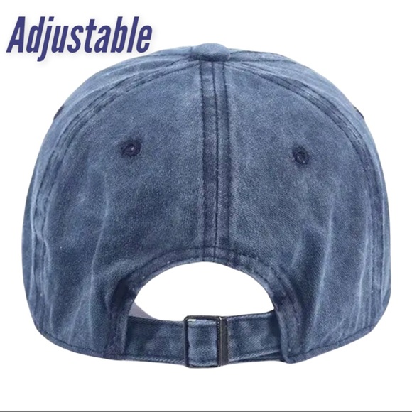 Bad hair day classic Embroidered navy blue baseball cap cotton washed - Picture 2 of 3